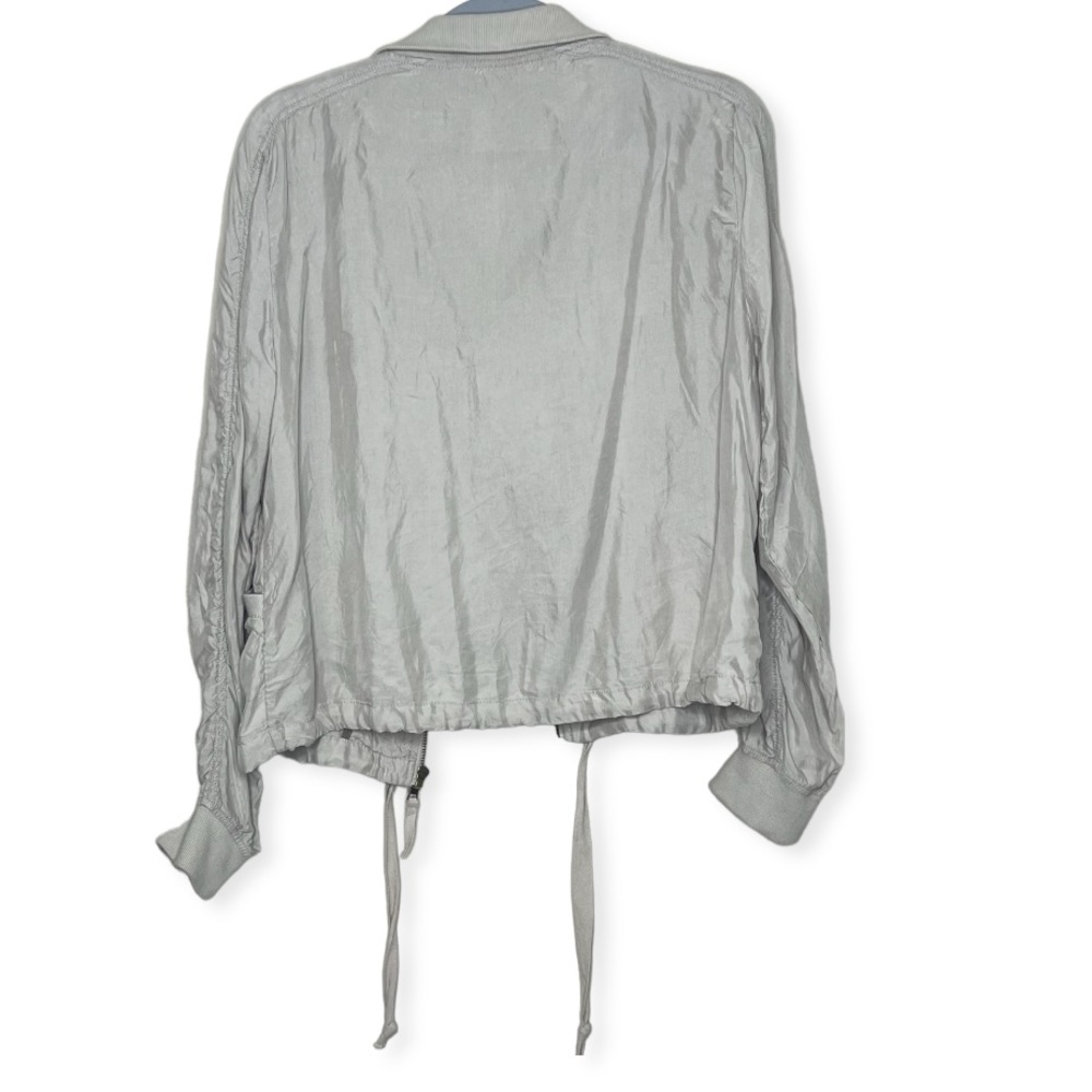 Marakesh Anthropologie Lightweight Cupro Moto Utility Jacket Size Medium - Picture 4 of 9